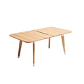 Modern Wooden Extendable Dining Table with Sleek Legs
