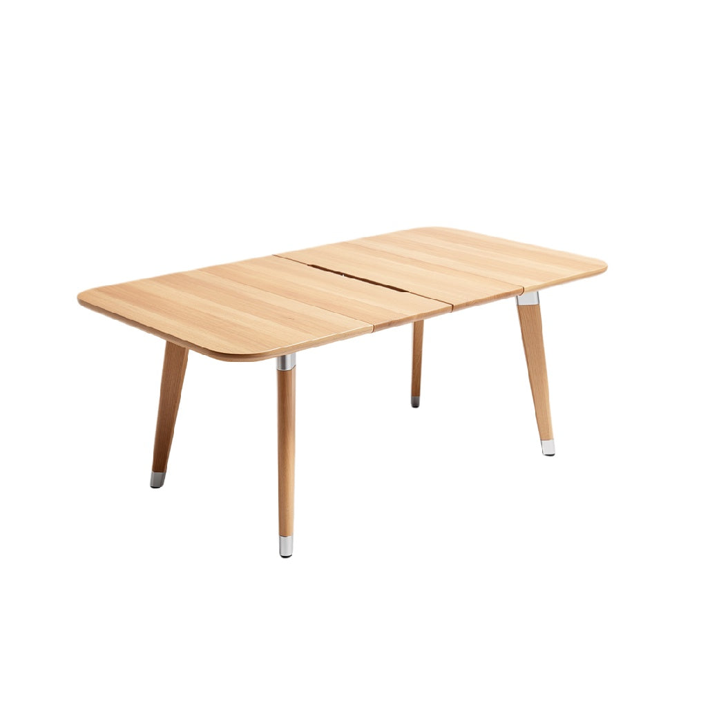 Modern Wooden Extendable Dining Table with Sleek Legs