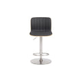 Modern Adjustable Bar Stool with Metal Base and Upholstered Seat